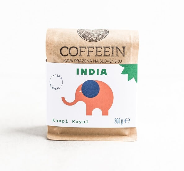 India Kaapi Royal - 100 % Robusta (200 g, zrnková káva)