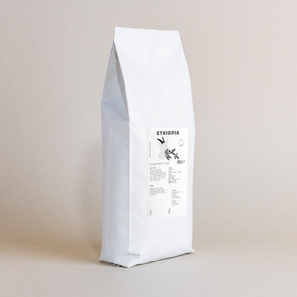 Bezkofeínová káva Etiopia Yirgacheffe (1000 g, zrnková)