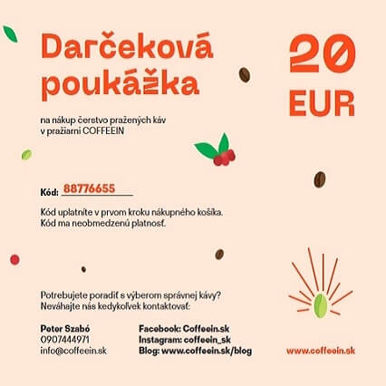 Darčeková poukážka - kredit 20 eur