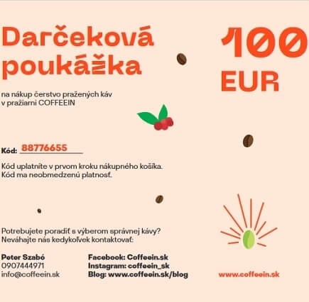 Darčeková poukážka - kredit 100 eur