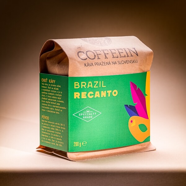 BRAZIL Recanto - tmavé praženie (200 g, zrnková káva)