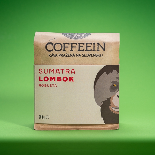 Sumatra Lombok ROBUSTA - tmavé praženie (200 g, zrnková káva)