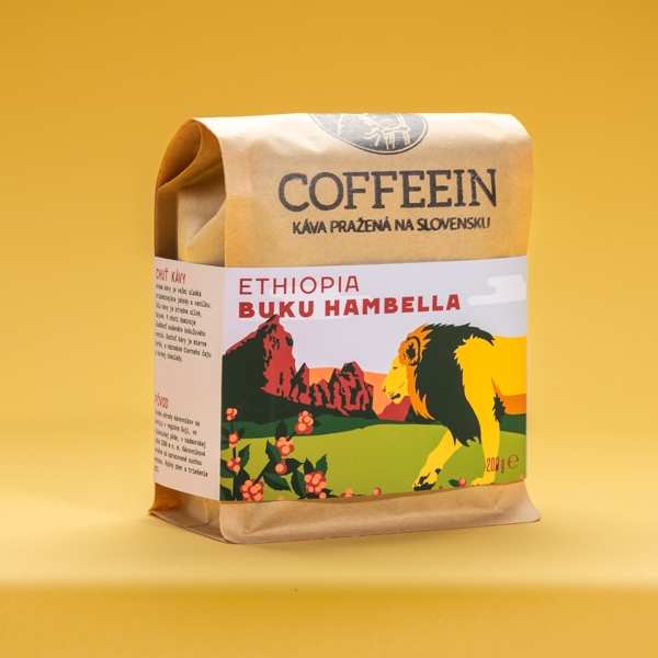 Ethiopia Buku Hambella - svetlé praženie (200 g, zrnková káva)