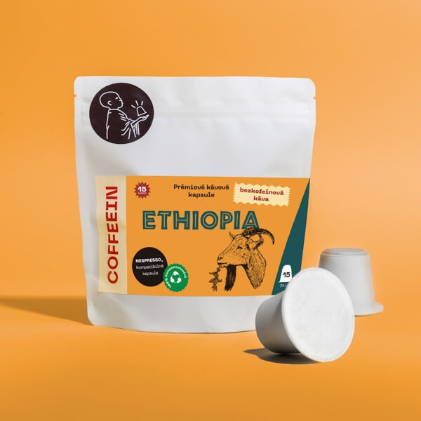 Bezkofeínová káva Etiopia (15 ks, Nespresso® kapsule)