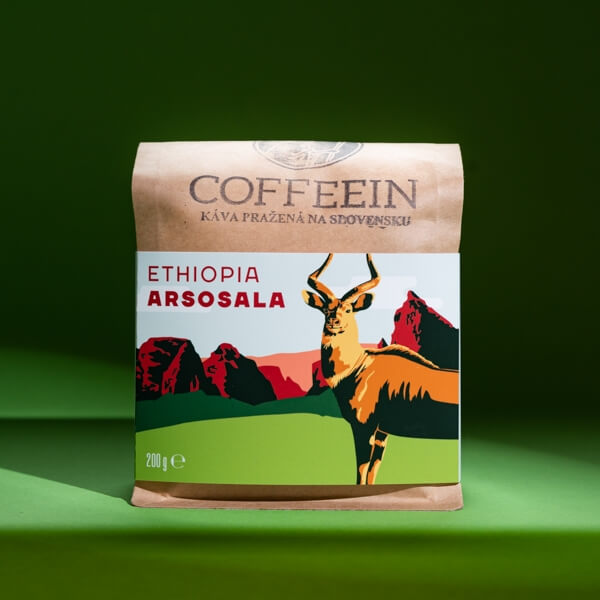Ethiopia ARSOSALA - svetlé praženie (200 g, zrnková káva)