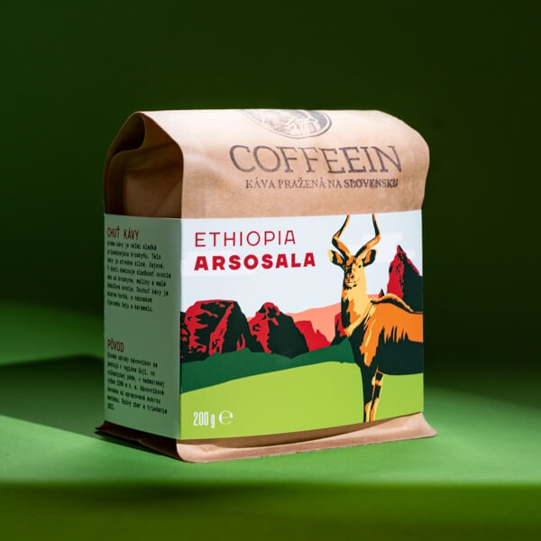 Ethiopia ARSOSALA - tmavé praženie (200 g, zrnková káva)