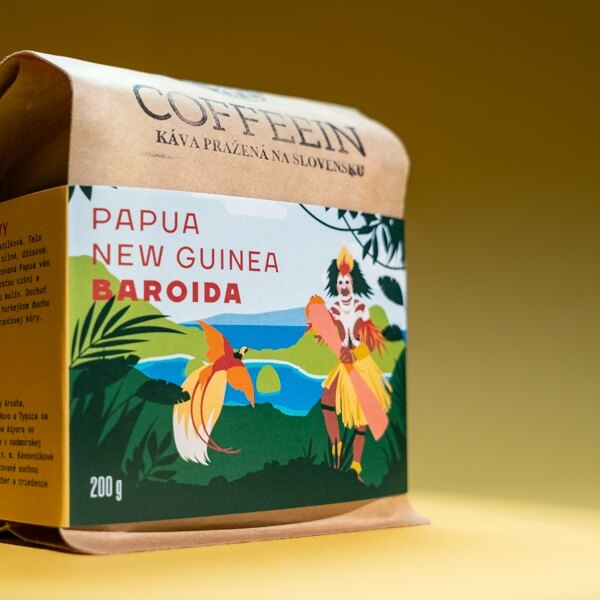 Papua New Guinea Baroida - svetlé praženie (200 g, zrnková káva)