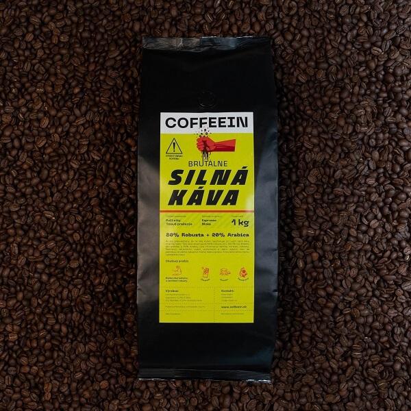 Brutálne silná káva (1000 g, zrnková káva)